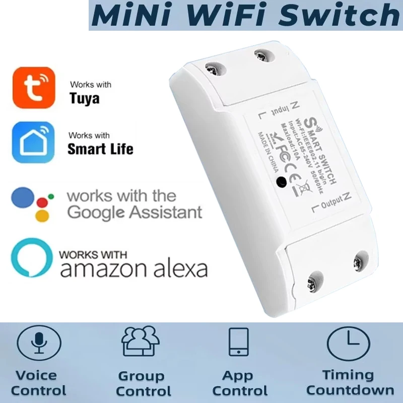 1Pcs WiFi DIY Interruptor Smart Switch Wireless Remote Controller Home Control Works with Alexa Google Home