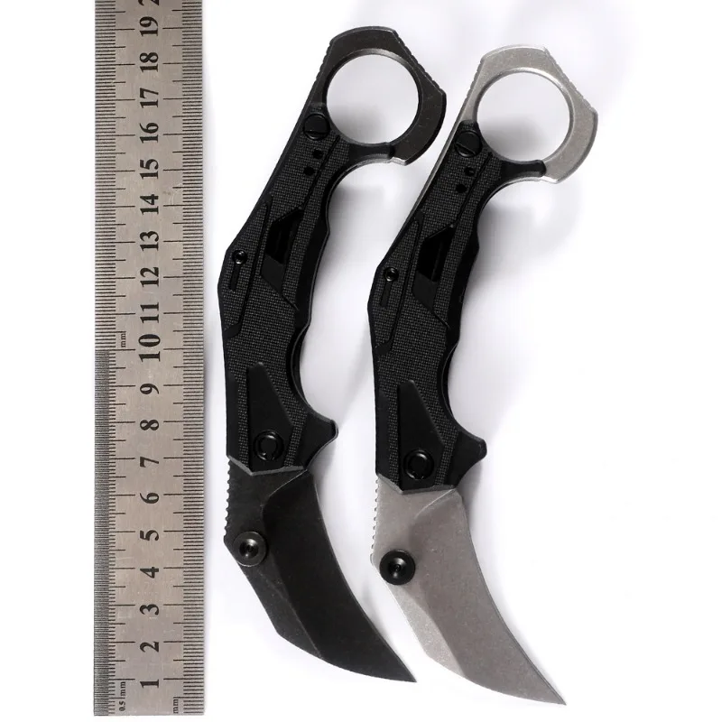 2064 Outdoor karambit Camping Folding Knife 8CR13 Blade G10 Handle Pocket Survival Tactical Hunting Utility Knives EDC Tools