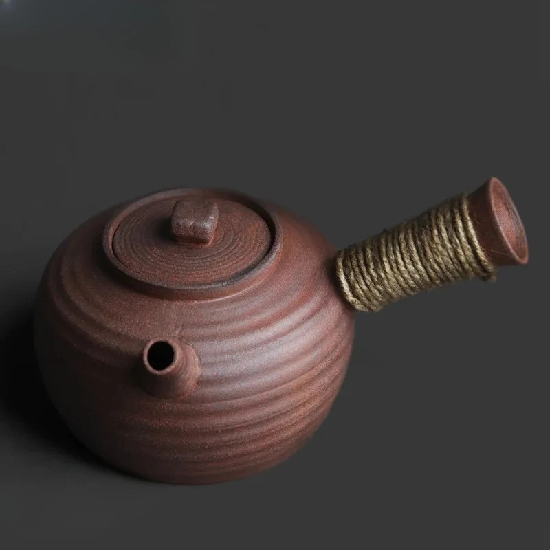 

Чайник из старинной глины Тайху, 600 мл, с боковой ручкой, для заваривания чая, с ситечком, посуда для сервировки стола