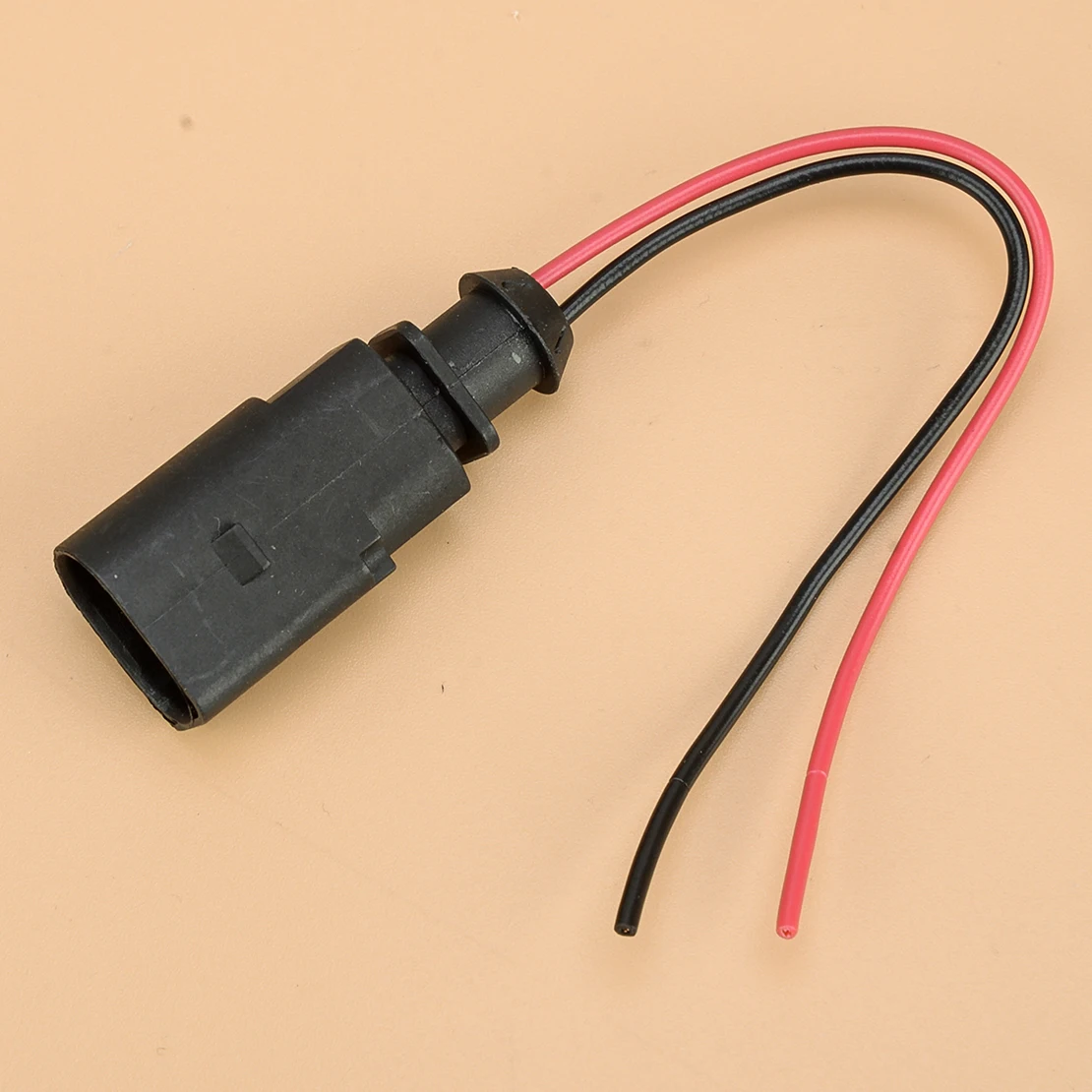 

1J0973802 Black Car Pigtail Wiring Harness Plug Flat Socket Connector 2-Pin Fit for VW Audi