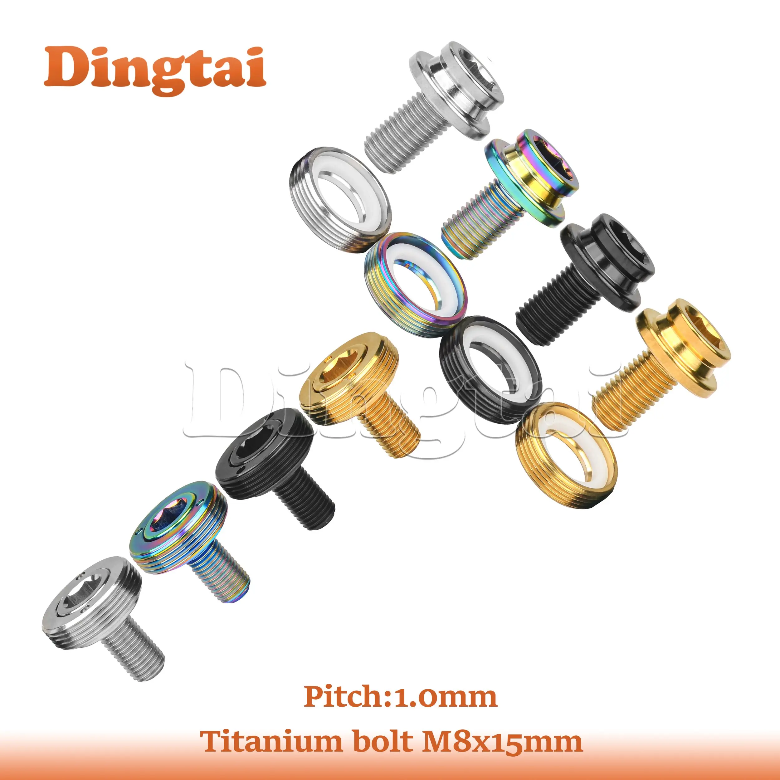 

Dingtai Titanium Bolt M8x15mm Bike Crank Cap Bottom Bracket Axle Screw Center Shaft Crankset Fixing Cover Square Hole Crankarm
