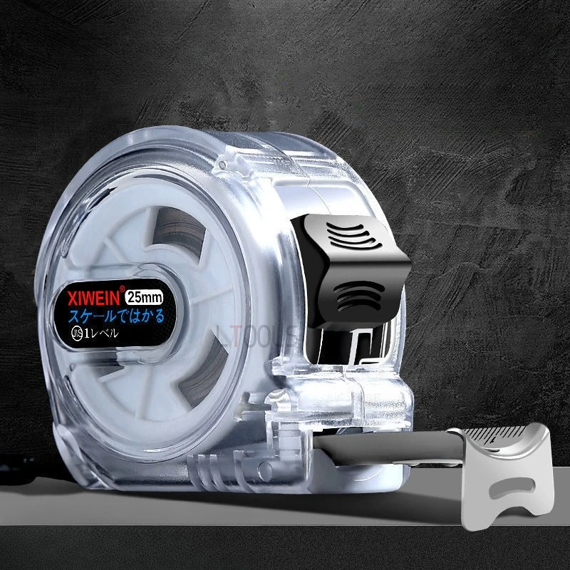 

Стальная рулетка 3/5/7,5/10 м, прочная прозрачная коробчатая линейка, высокоточная шкала сантиметра, деревообрабатывающие ручные измерительные инструменты