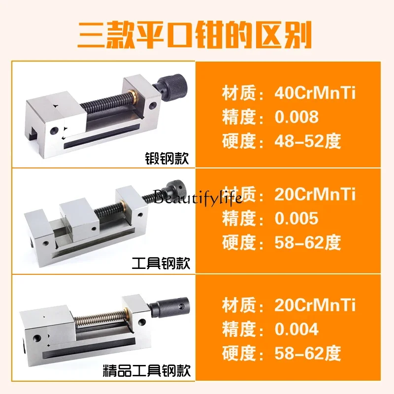 Manual Right Angle Precision Parallel-Jaw Vice Clamp for Small Grinder with Height of Vise