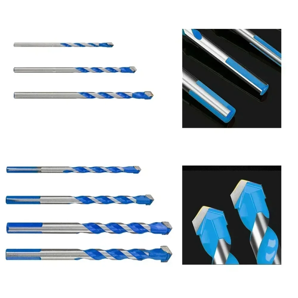 3-12mm Cemented Carbide Masonry Drill Bits, Multi-purpose Cutter for Concrete, Brick, Ceramic, Porcelain, Metal & Wood Drilling