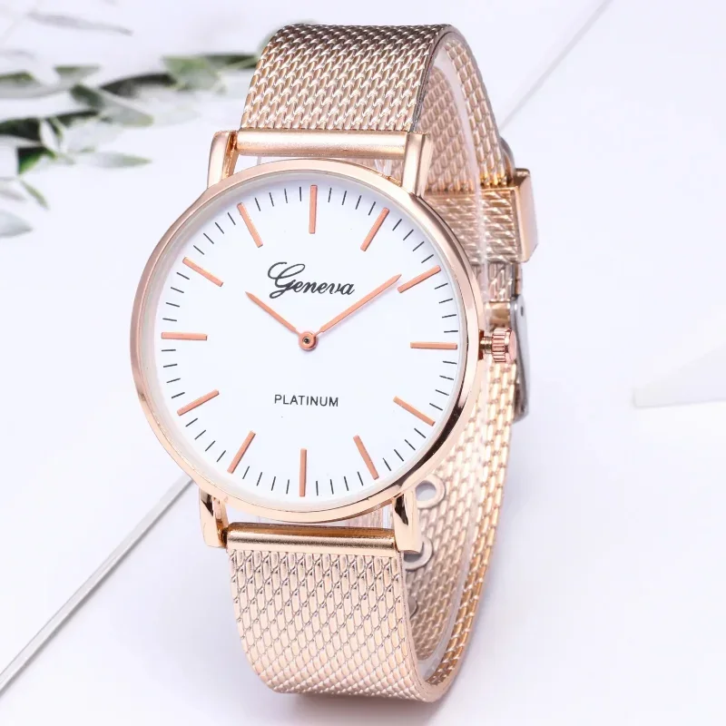 Relojes de pulsera de lujo para mujer, reloj de cuarzo a la moda, esfera con banda de silicona, reloj informal para mujer, reloj femenino