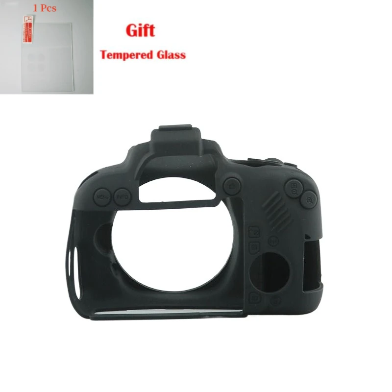 Soft Rubber Silicone Case For Canon EOS 800D camera bag Anti-Scratch Soft Silicone Protective  case, + 1PCS Free Tempered Film