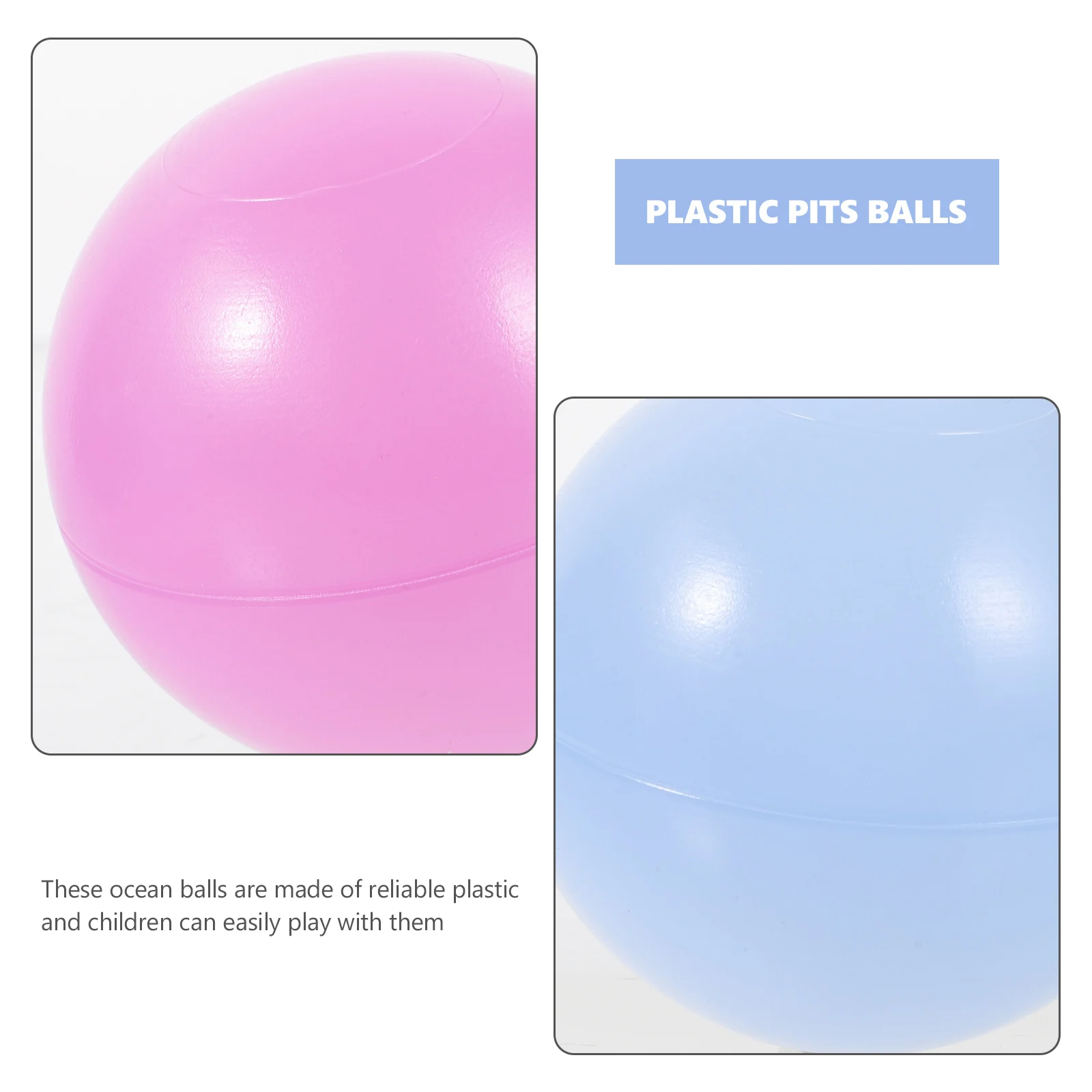 

50 Pcs Food Grade Colored Wave Balls Ocean Pit Kids Colorful Affordable Game Decorative Pits Pe