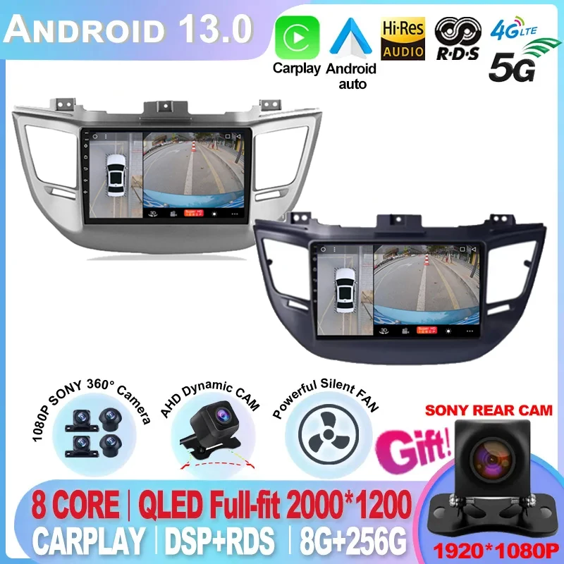 

For Hyundai Tucson/IX35 3 2015-20184G Carplay DSP 2din Android 13.0 Car Radio Multimedia Video Player Navigation GPS