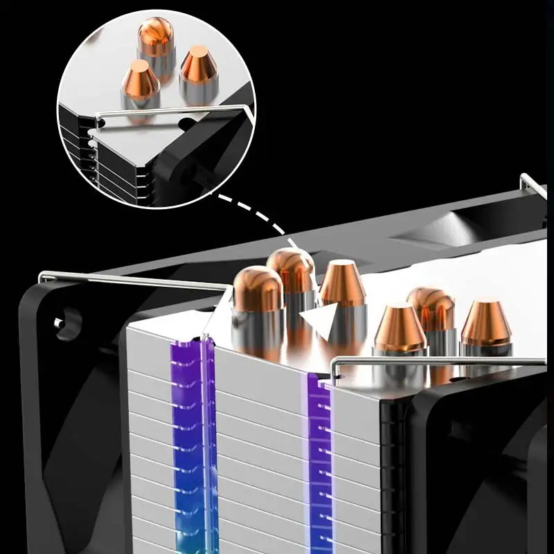 X99 CPU Processor Cooler 4PIN Quiet Ventilador 6 Heat Pipes 2011 1700 CPU Cooling Fan for Intel LGA 1150 1151 1155 X79 AM4 AM3