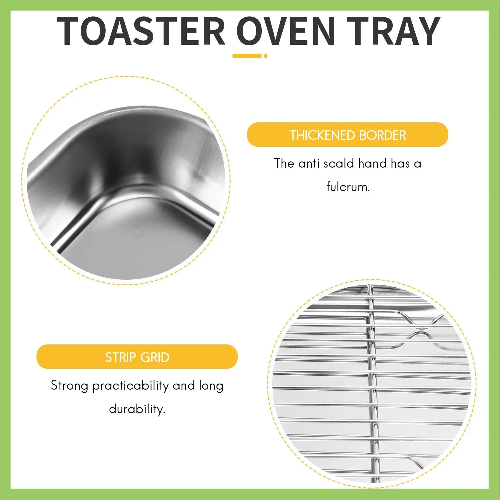 

Toaster Oven Tray And Rack Set, With Cooling Rack,Dishwasher Safe