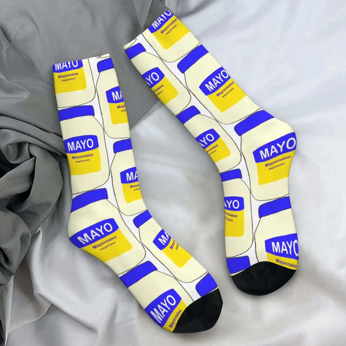 Mayonnaise Socks Salad Dressing Casual Stockings Winter Anti Skid Men's Socks Comfortable Pattern Outdoor Socks