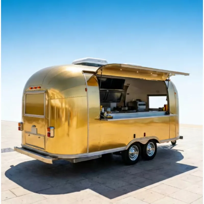 Mobile Bar Trailer Beverage Food Trailer Food Truck Juice Dispenser for Wedding Cocktail Event Outdoor Catering Customized