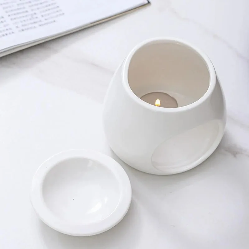 Keramische Etherische Olie Brander Smeltbrander Olie Warmer Theelicht Kaarshouder Aroma Brander Voor Thuis Kantoor Slaapkamer Decoratie