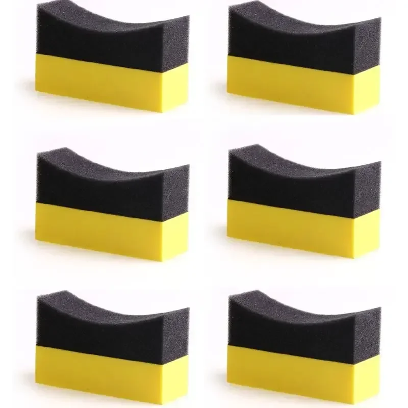 Car Professional Tyre Tire Dressing Applicator Curved Foam Sponge Pad Household Vehicles With Multifunctional Anti-dead