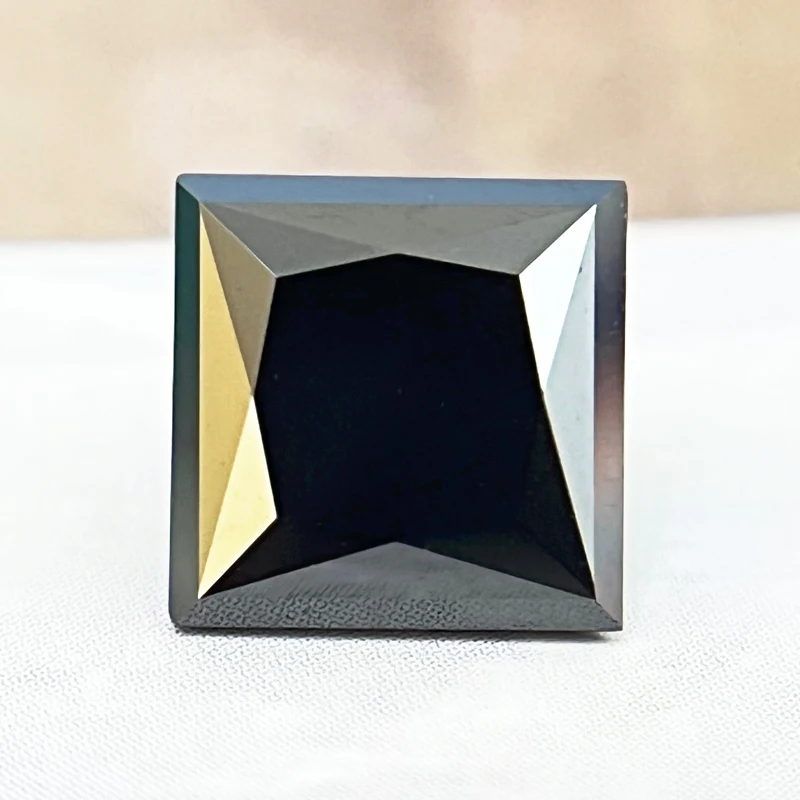 

Moissanite Stone Princess Cut Black Color Gemstone Lab Grown Diamond for Advanced Jewelry Making with GRA Certificate