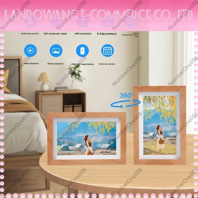 Smart WiFi Digital Photo Frame HD IPS Display Electronic Picture Frame Video Player Share Photos Instantly as Souvenir Gift