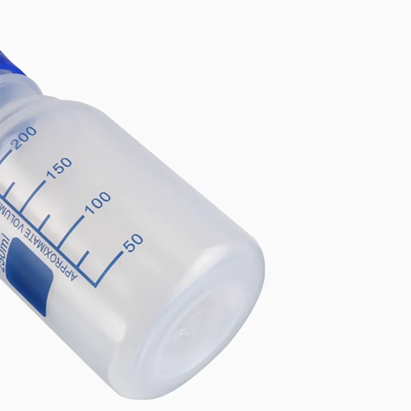 100 250 500 1000 2000ml GL45 plastic blue cap reagent bottle silk mouth bottle acid and alkali resistant sample graduated bottle