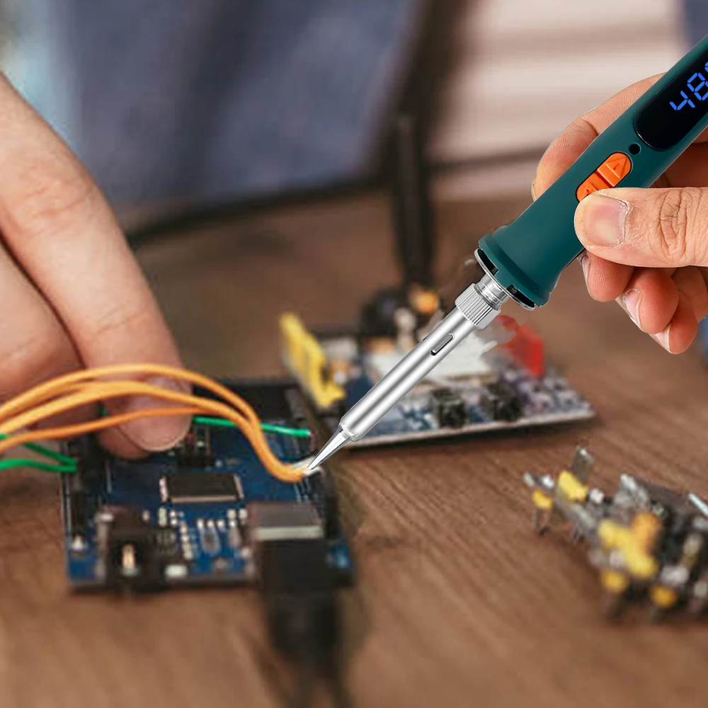 100 W/120 W Digitale Lötkolben Kit Reparatur Löten Werkzeug Set Elektrische Lötkolben Dual Kalibrierung Temperatur 200-600C – Detail 10