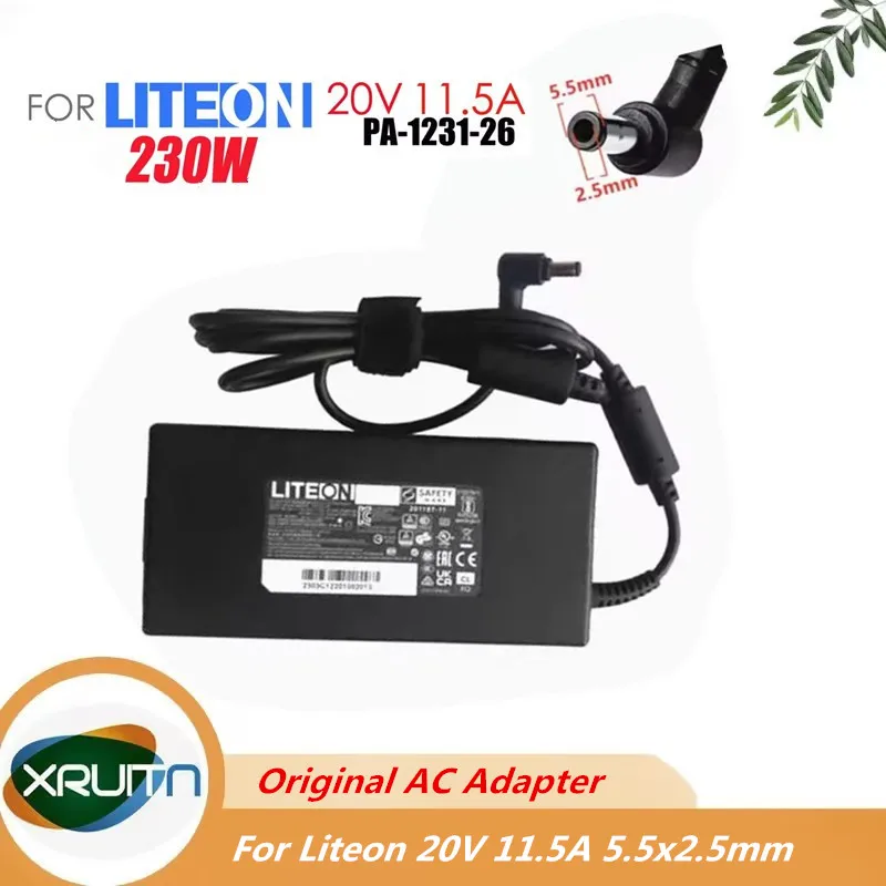 

LITEON 230W AC ADAPTER PA-1231-26 20V 11.5A for MSI GS75 GS76 Stealth wPwr Cable 5.5*2.5mm