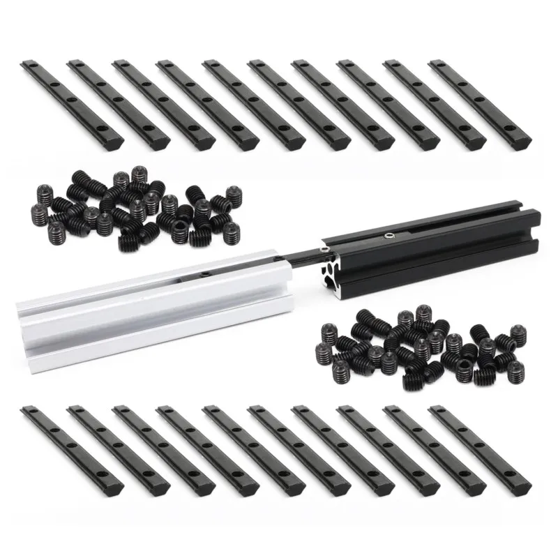 

20Pcs 2020 Aluminum Extrusion T Slot Corner Bracket Extruded Hardware Straight Line Connector with Screw for 20 Series Aluminum