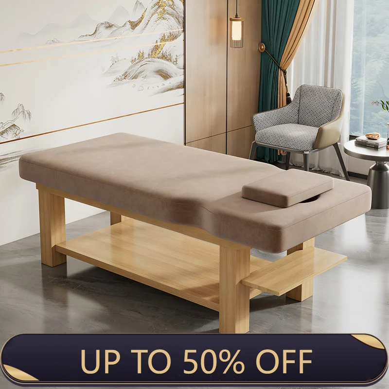 Simple Rustic Massage Table Premium Classic With Face Hole Design Massage Bed Elegant Trendy Table Esthéticienne Salon Furniture