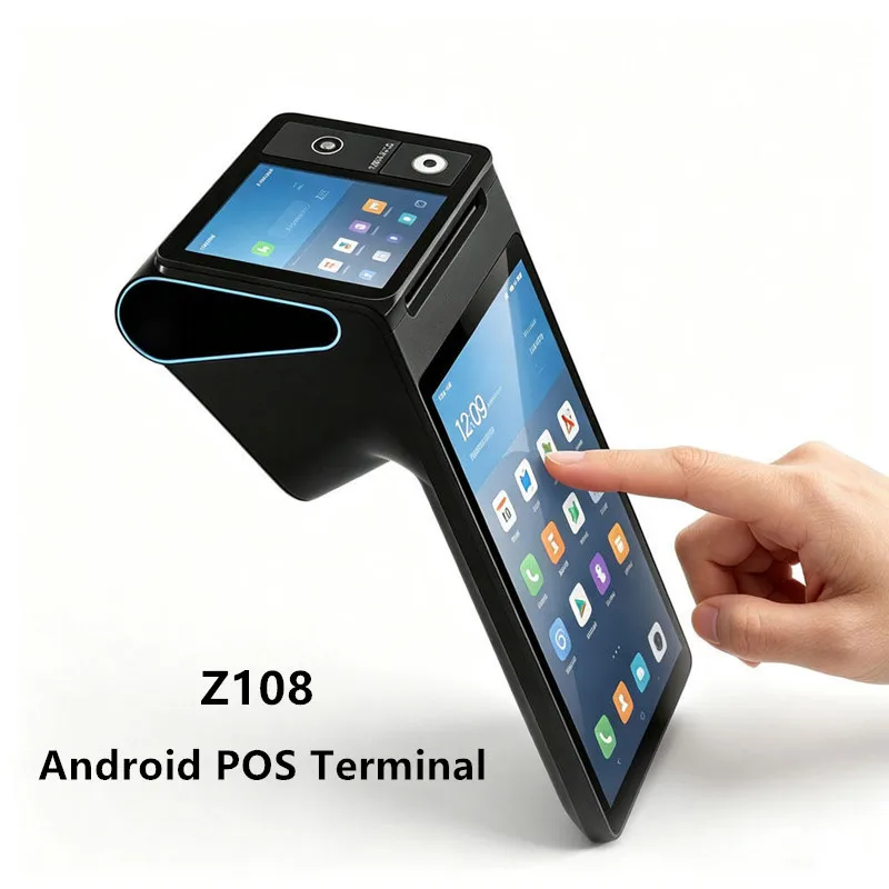 Dual Screen Android 13/14 POS Terminal Sales Point Mobile Payment Cash Register with NFC Camera Scanner 58/80mm Thermal Printer