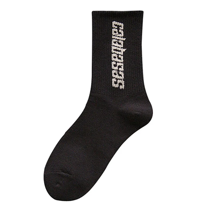 1/6 أزواج الربيع والخريف موضة جديدة نمط الأبجدية العصرية الرياضة الرجال الجوارب الطويلة امتصاص العرق وتنفس الرجال الجوارب #6