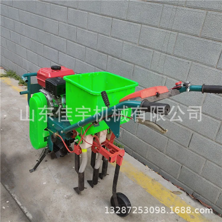 Gasoline seeder, sowing and fertilization integrated machine, double bin, three bin fertilizer seeder