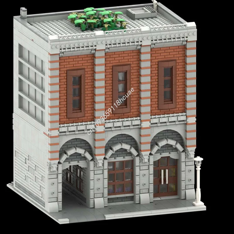 2457 Stück MOC Post Office Modell Bausteine Architektur Geburtstag DIY Idee Spielzeug Bildung Weihnachtsgeschenke