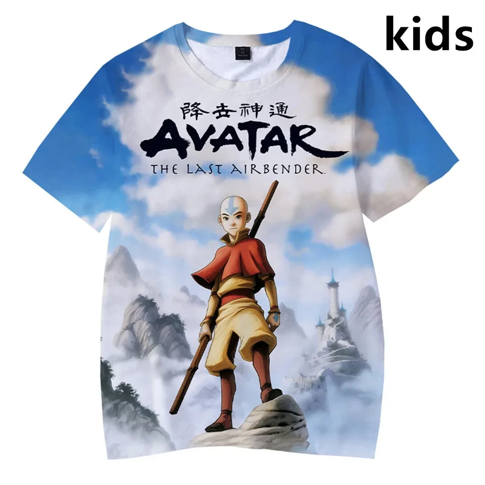 Anime Avatar The Last Airbender Short Sleeve Men TShirt 3D Print O-Neck Harajuku Cartoon T-Shirts Fashion Unisex Clothing