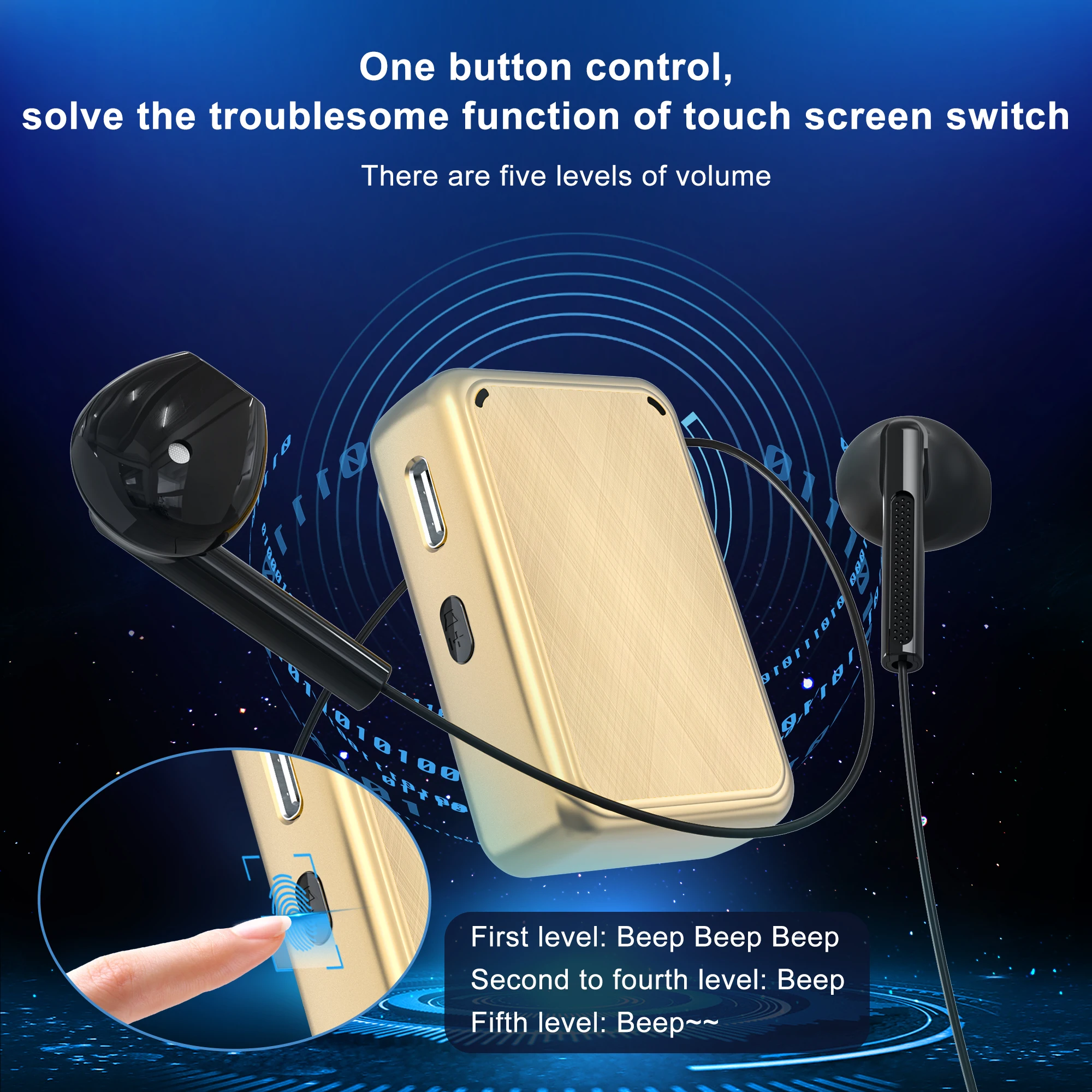 Ting DJ Pocket Hearing Rechargeable Hearing Amplifier Long Lasting Battery for 1Week for Severe Loss EN-D28