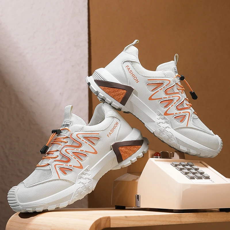 

2025 New Men's Casual Sports Shoes Mesh Comfortable Trail Walking Shoes Breathable Casual Shoes Male Running Shoes Men's Sneaker