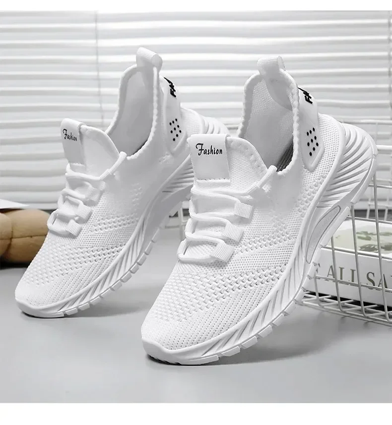 2025, Damenschuhe, Sommer-Damenschuhe, fliegende gewebte Freizeitschuhe, bequeme, atmungsaktive Damen-Turnschuhe