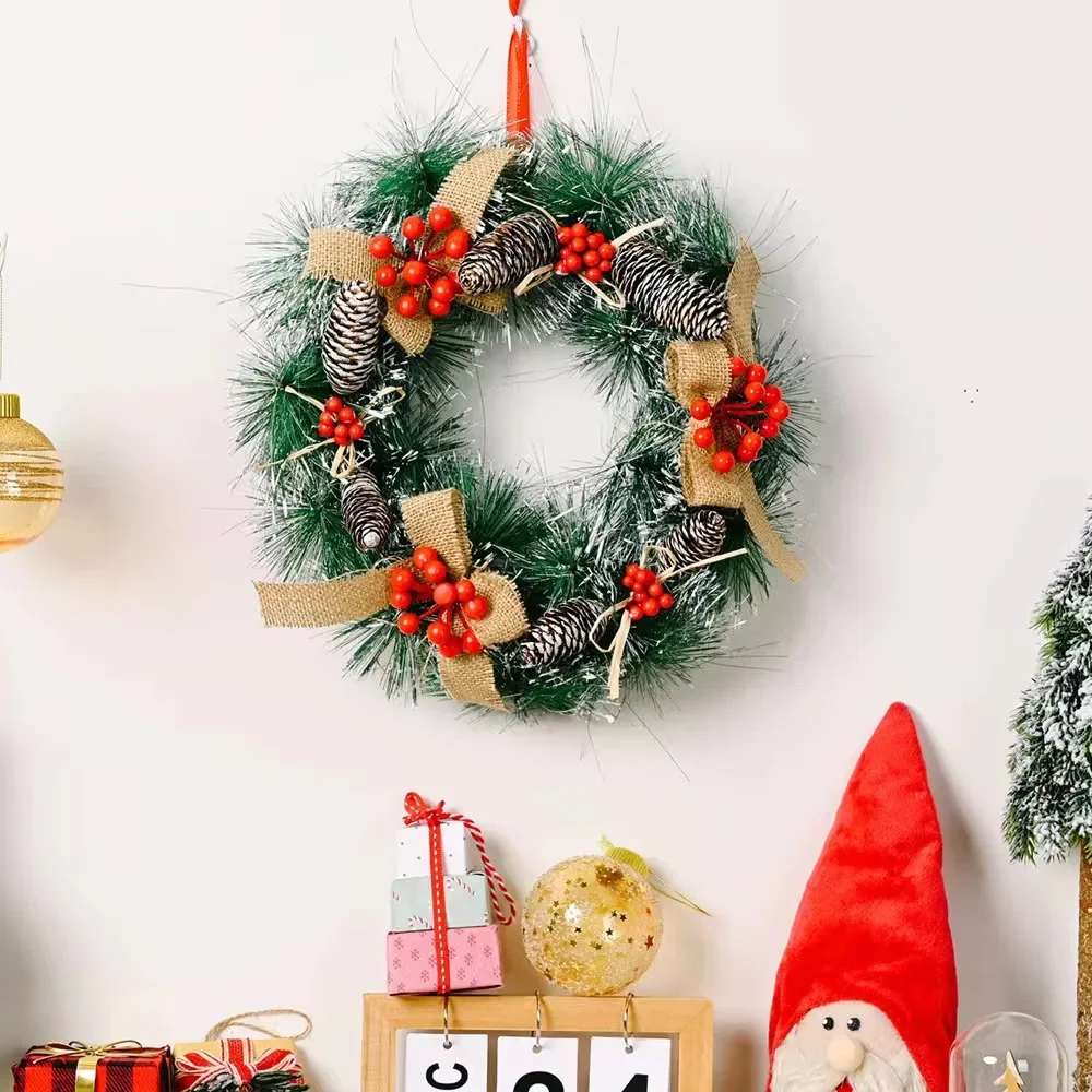 

Christmas Decorations 32cm Christmas Wreath Artificial Wreath Door Hanging Window Props Background Christmas Tree Accessories