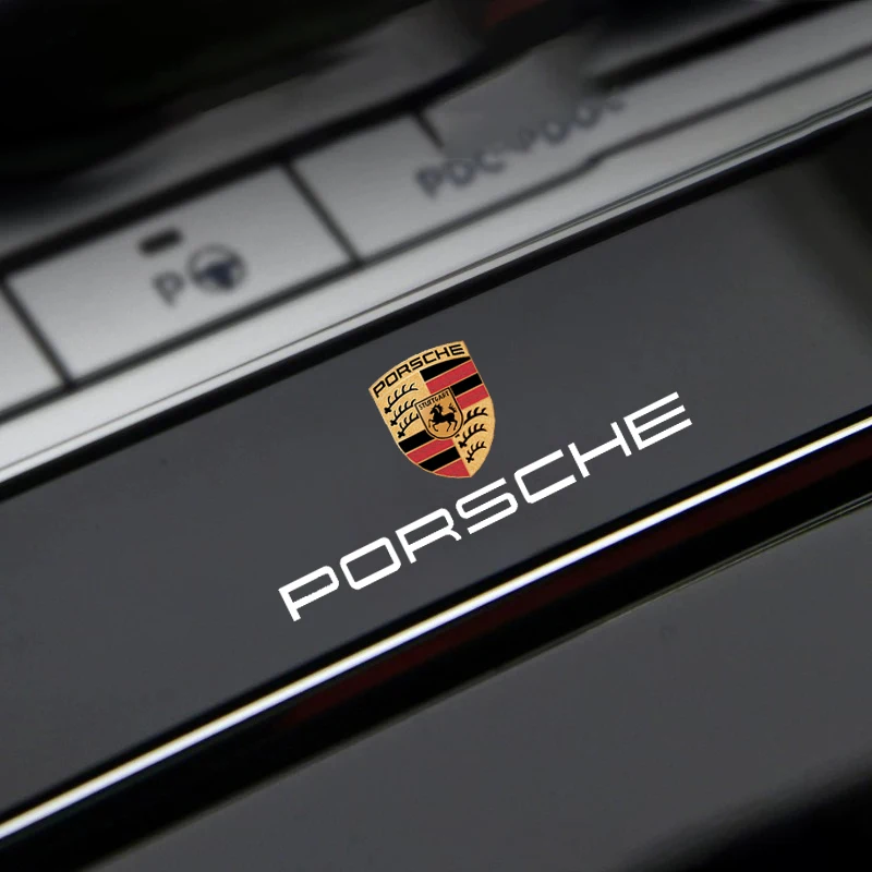 for Porsche Boxster Cayman Cayenne 911 Macan Panamera Metal emblem Auto Decor Decals Reflective Car Window Wiper Stickers