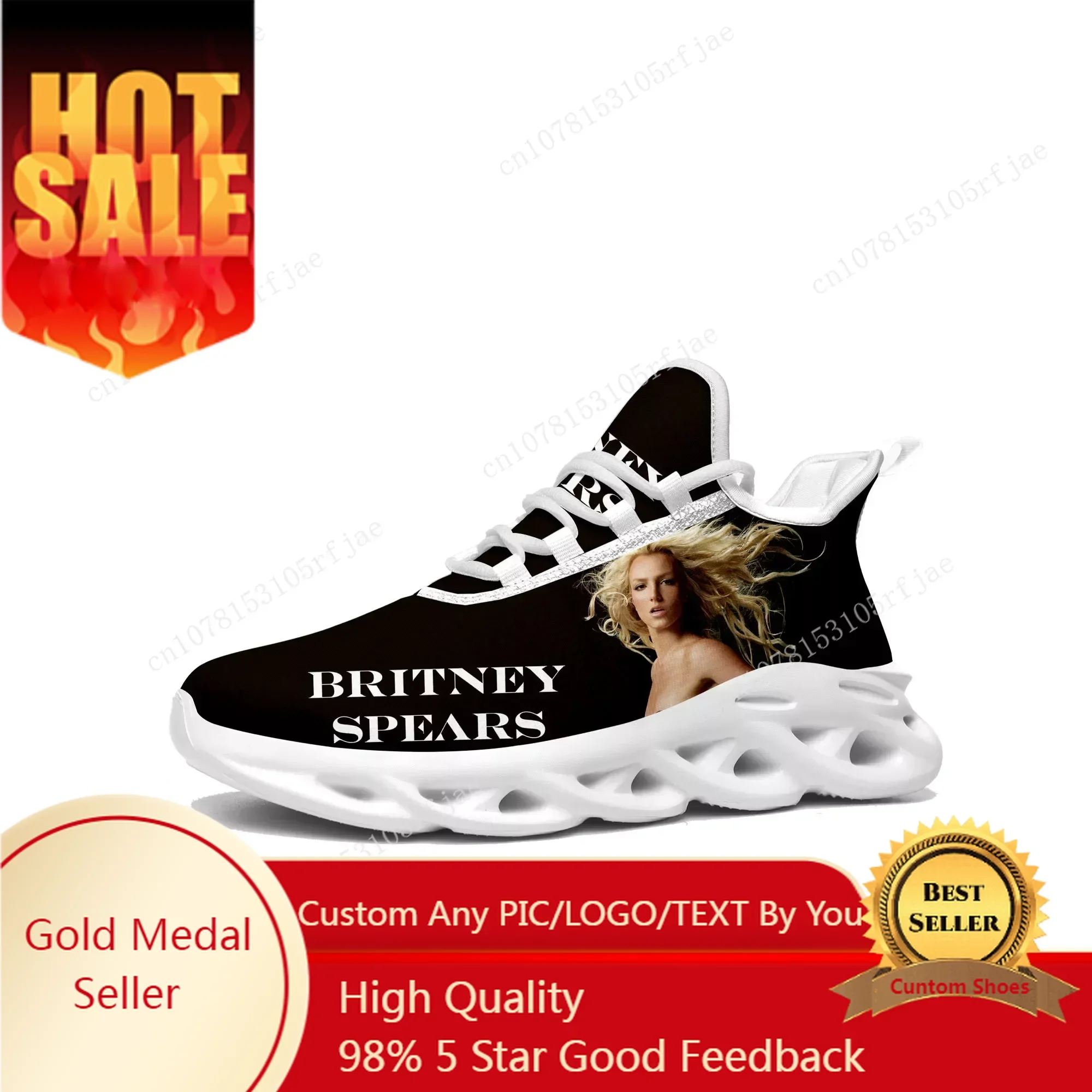 

Britney Spears Flats Sneakers Mens Womens Sports Running Shoes Sneaker Lace Up Mesh Footwear Tailor-made Shoe White