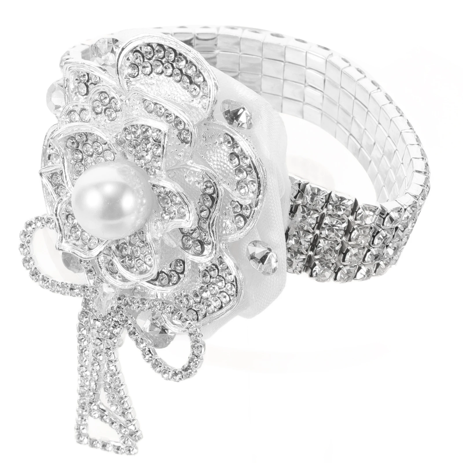 

Sparkling Rhinestone Wrist Corsage Bridal Wedding Prom Flower Elegant Crystal Accessory Dazzling Costume Decor Band Perfect For