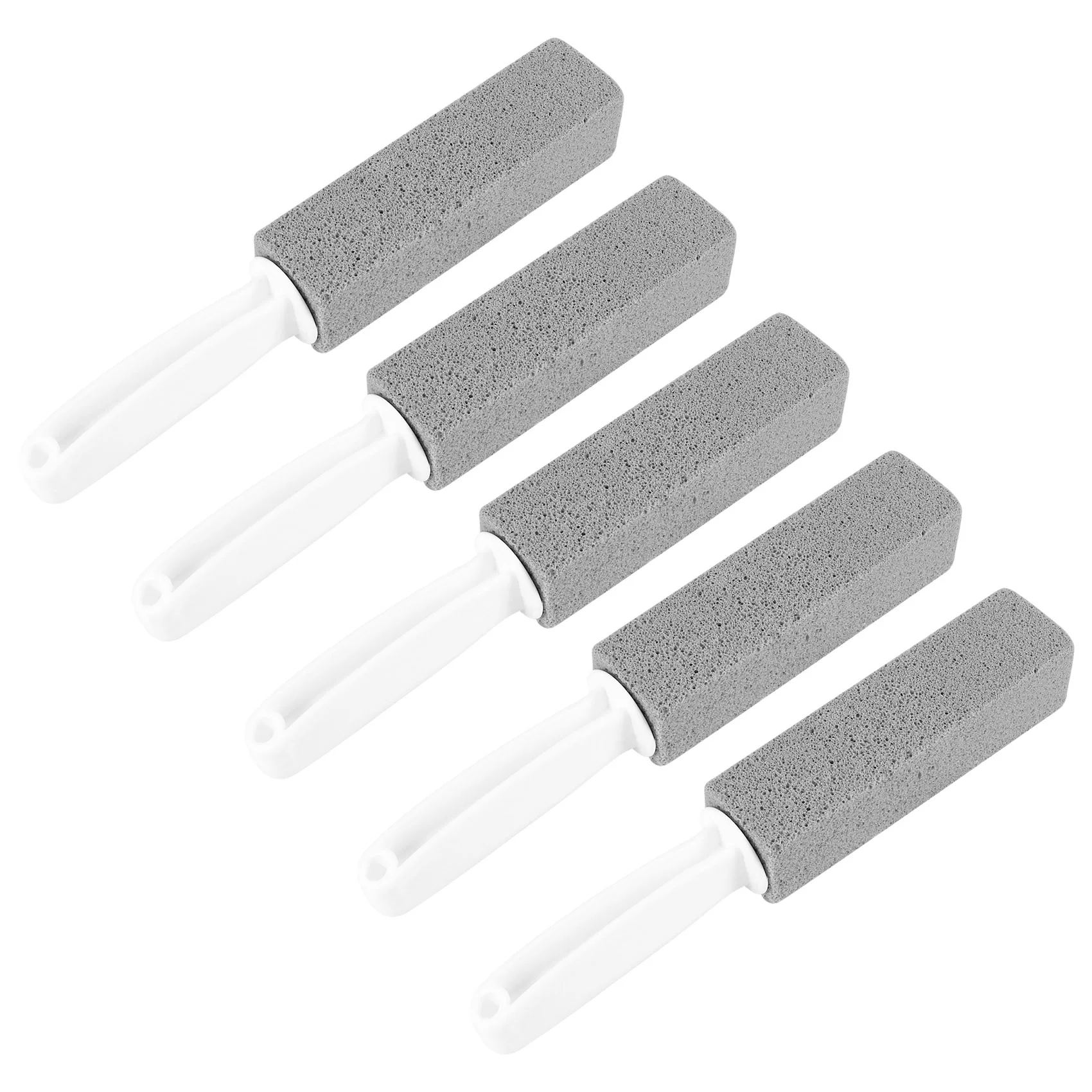 5Pcs Pumice Cleaning Stone with Handle Toilet Bowl Cleaning Brush Cleaner Hard Water Ring Remover