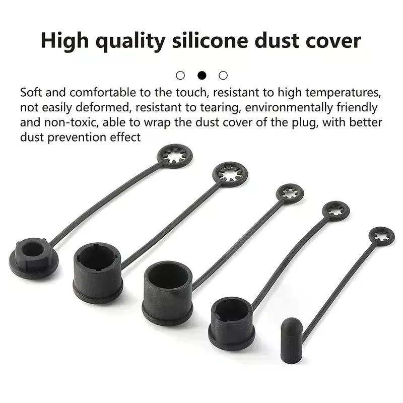 2Pcs Silicone Dust Cover For Audio Power Network Plugs XLR 6.35mm Speaker Connector Waterproof Protective Cap