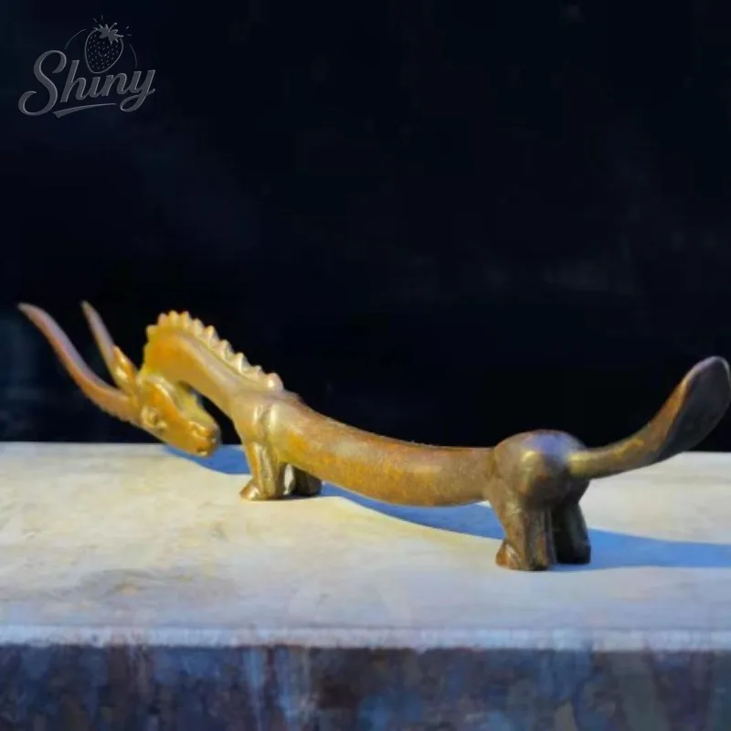 

Retro Solid Old Copper Antelope Small Figurine Antique Purple Copper Small Bronze Ware