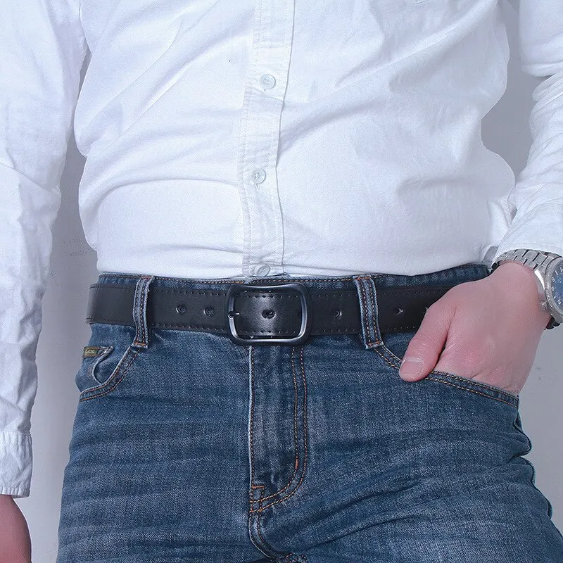 Men's Belt Youth Pin Buckle Jeans Belt Boys Wide Business Formal Wear Young Pants Belt Narrow Waistband