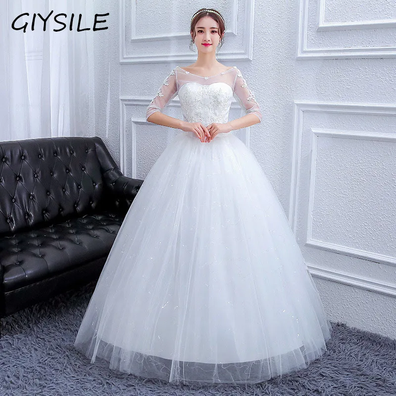 Plus Size Wedding Dress Sticker Decoration White Large Wedding Dresses Elegant and Fashionable Floor Length Wedding Dress