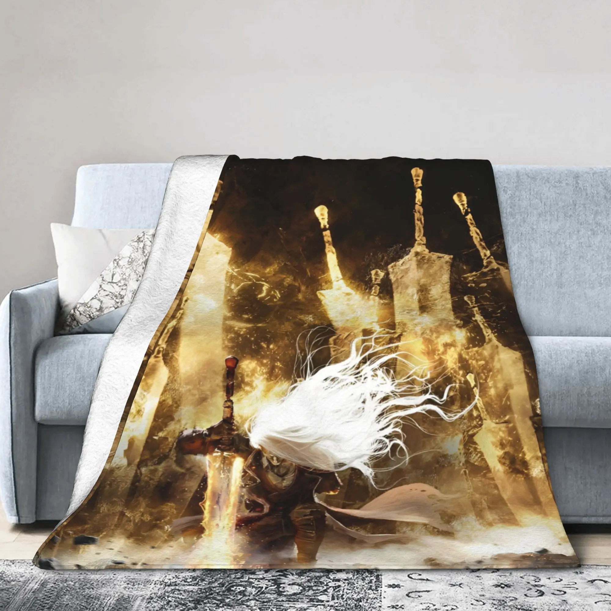 Clair Obscur Expedition 33 Simon Blanket Cover Fleece Video Game Ultra-Soft Throw Blankets for Home Couch Quilt Breathable