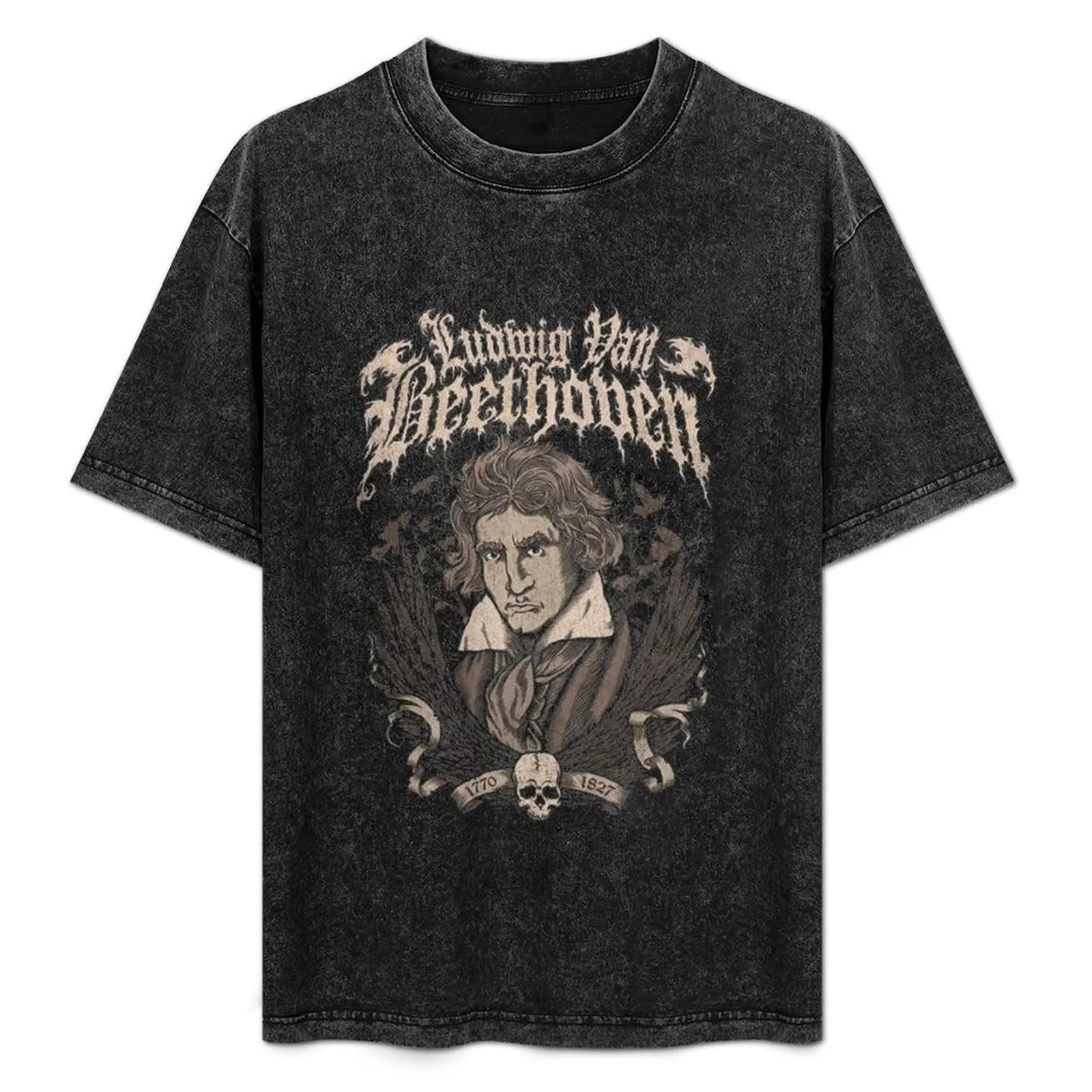 Ludwig-Van-Beethoven-Death-Metal T-Shirt for a boy heavyweights anime tshirt mens graphic t-shirts hip hop