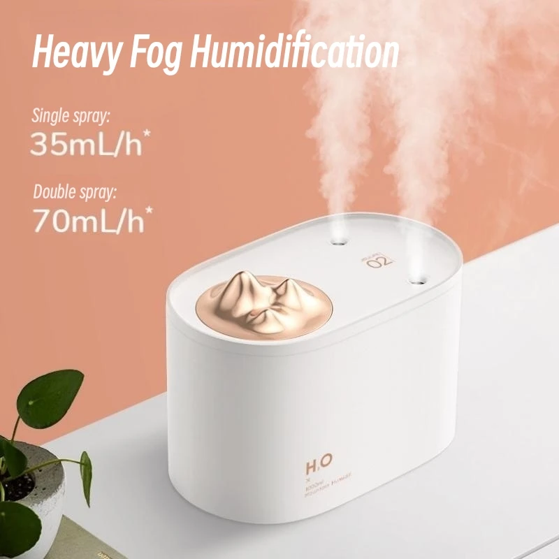 

1000ML Large Capacity Dual Nozzles Air Humidifier USB Charging 3600mAh Battery Portable Wireless Ultrasonic Water Aroma Diffuser