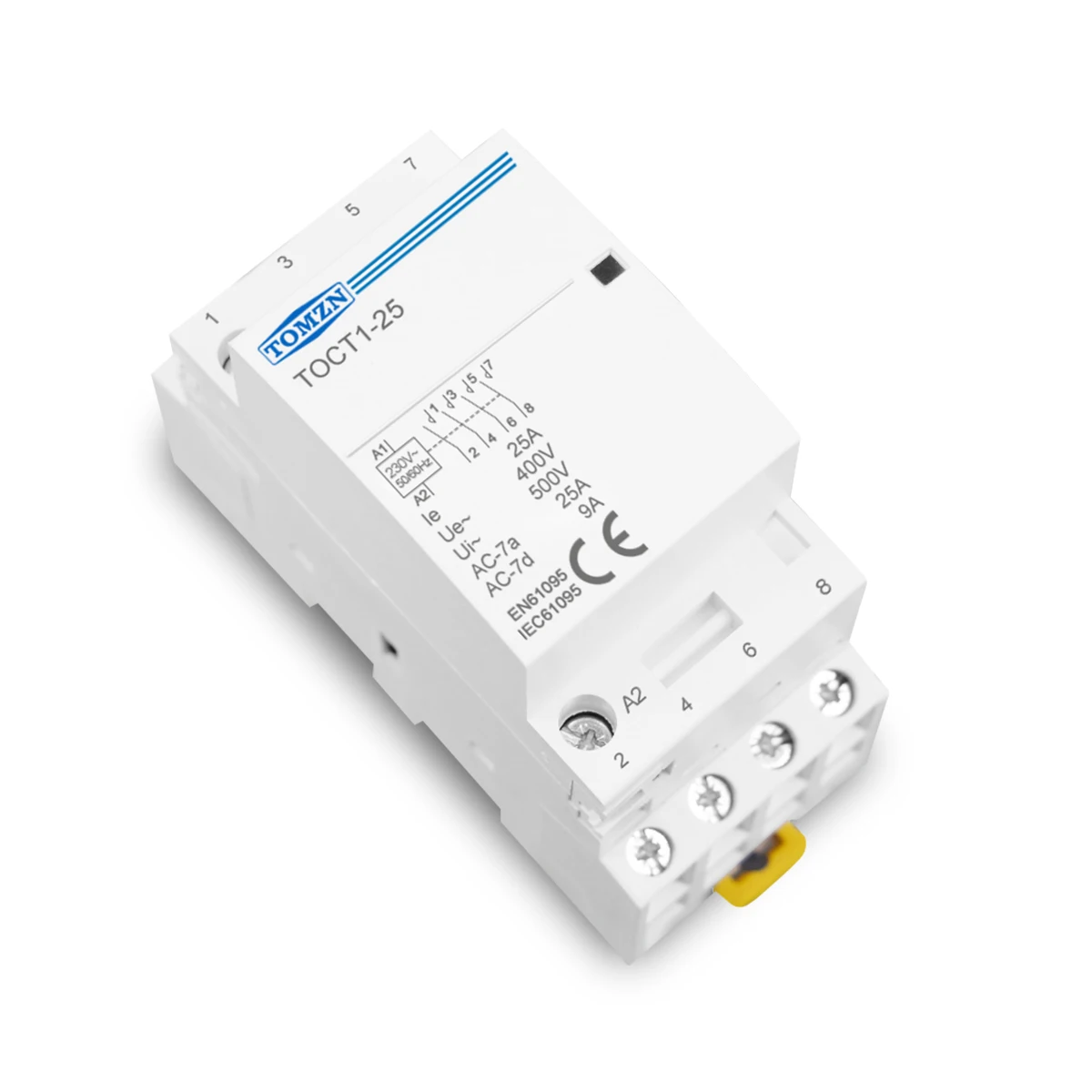TOCT1 4P 25A 110V COIL 50/60HZ Din rail Household ac Modular contactor 4NO or 2NO 2NC Contactors