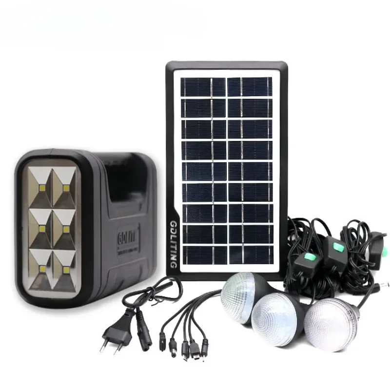 

gdlite gd 8017 portable solar lighting system kits Photovoltaic emergency light with 5V usb out-put