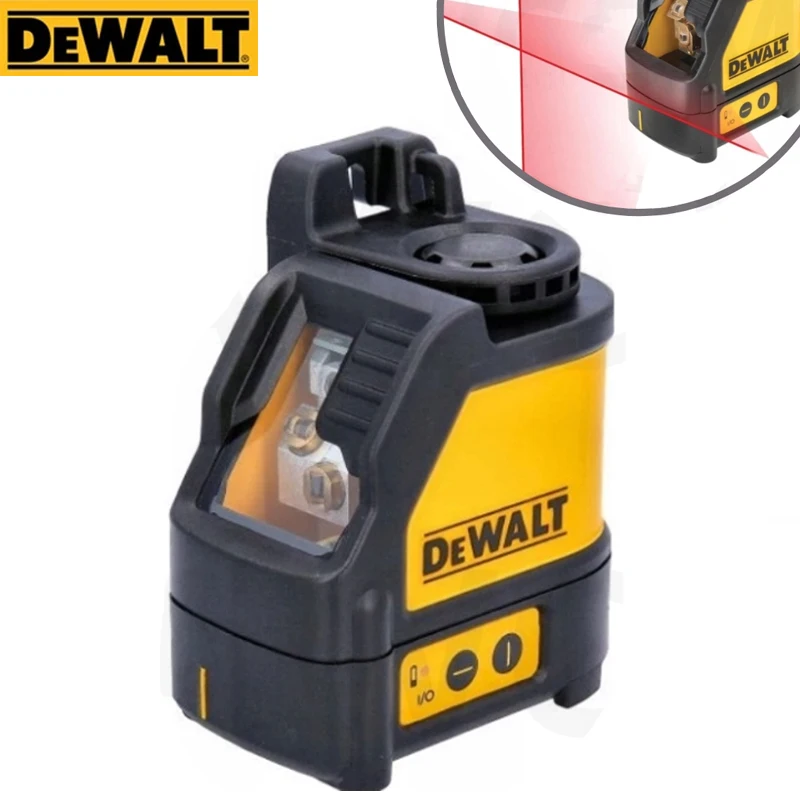 DEWALT DW088 Red Beam 2-Line Laser Level 50M Self-Leveling Cross Line Laser Horizontal Vertical Body Only