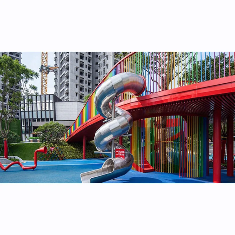 Stainless Steel Spiral Slide Tube, Adults and Kids, Garden Residential Use, Durable High Capacity, Custom Size Available