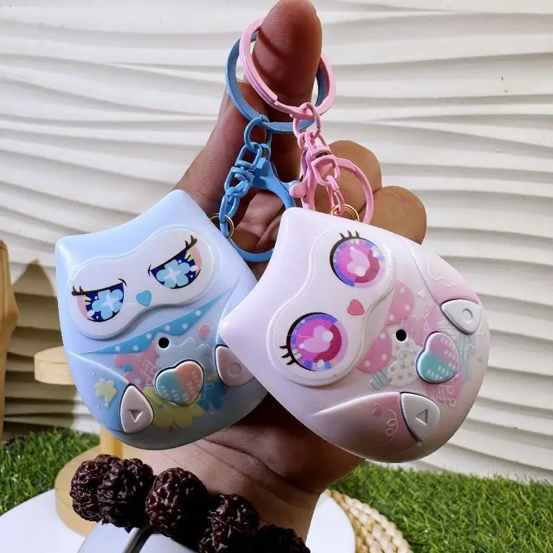 New Cute Owl Voice Recorder Keychain Non-Toxic Material Portable Record Pendant for Kids Daily Memory Record Gift